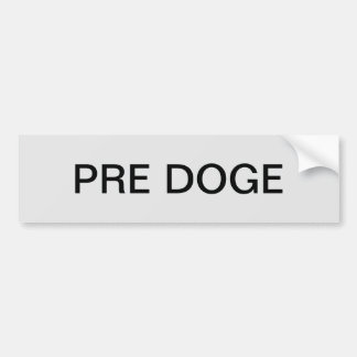 PRE DOGE (silber/schwarz) Aufkleber Autoaufkleber
