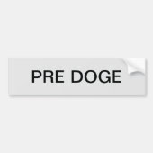 PRE DOGE (silver/black) bumper sticker Autoaufkleber (Vorne)