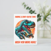 Pre-Historic Epic Dino Attack T-Rex Postkarte (Stehend Vorderseite)