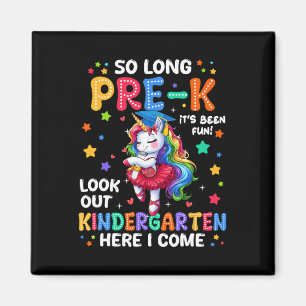 Pre-k Abschluss 2025 Einhorn Girl Kindergarten He Magnet