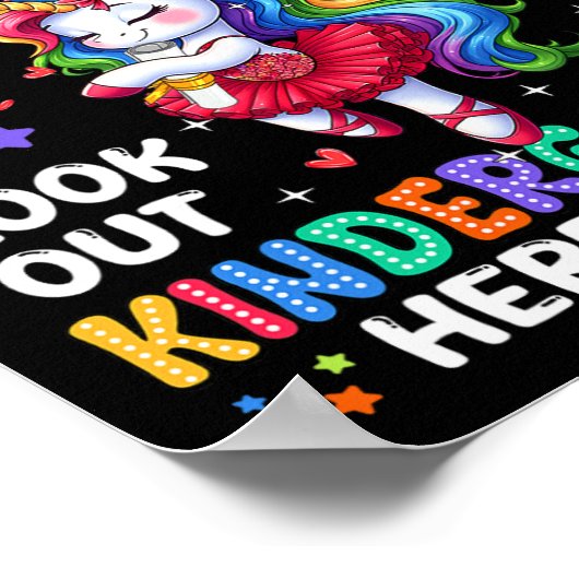 Pre-k Abschluss 2025 Einhorn Girl Kindergarten He Poster (Ecke)