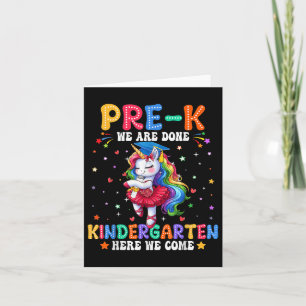 Pre-k Abschluss 2025 Unicorn Girls Preschool Grad Karte