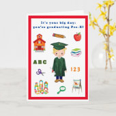 Pre-K Abschluss Card für Jungen Karte (Gelbe Blume)