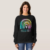 Pre K Back to School Hello Kindergarten Gefärbte K Sweatshirt (Vorne ganz)