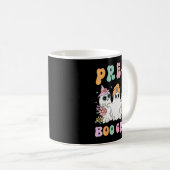 Pre-k Boo Crew Groovy Halloween Floral Ghost Pre K Kaffeetasse (VorderseiteRechts)