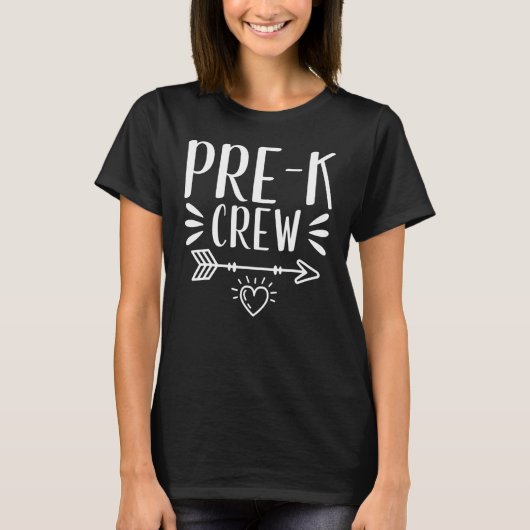 Pre K Crew Teaching BackToSchool Teacher Student K T-Shirt (Vorderseite)