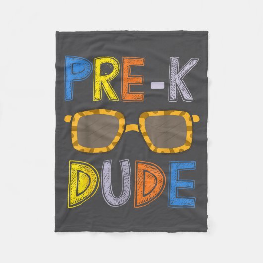 Pre-k Dude Back To School-first Day Of Preschool G Fleecedecke (Vorderseite)