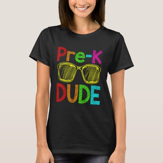 Pre K Dude Back to School First Day of Preschool S T-Shirt (Vorderseite)