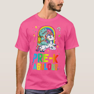 Pre K Fabulous Dinosaurier Reiten Einhorn Zurück z T-Shirt