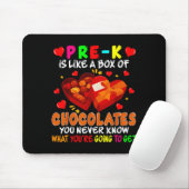Pre-k Funny Box Of Chocolates Valentine's Day Teac Mousepad (Mit Mouse)