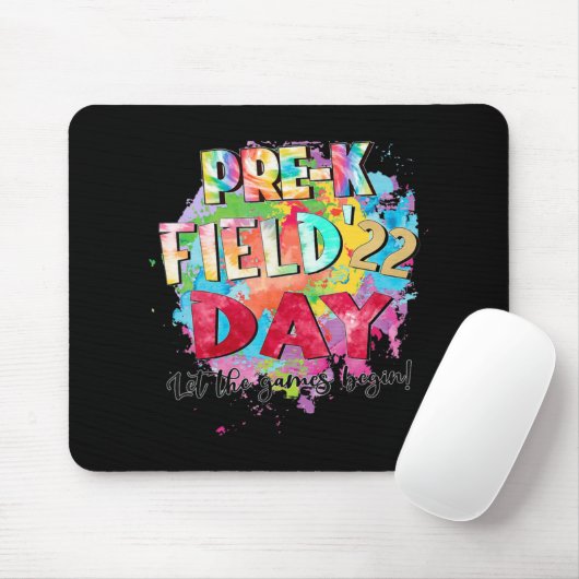 Pre-K Grade Field Day 2022 Lass The Games Begin Ki Mousepad (Mit Mouse)