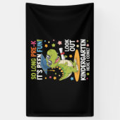 Pre K Graduate Kindergarten Dinosaurier T Rex Banner (Vertikal)