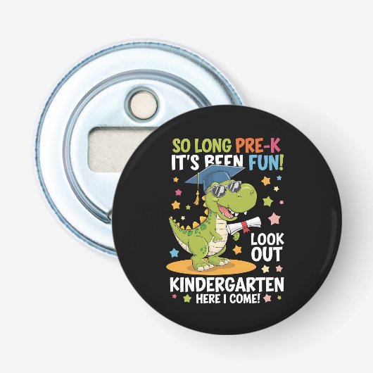 Pre K Graduate Kindergarten Dinosaurier T Rex Flaschenöffner (Vorderseite)