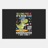 Pre K Graduate Kindergarten Dinosaurier T Rex Geschenkpapier Set (Vorderseite)