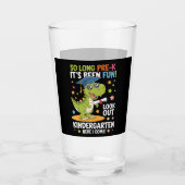 Pre K Graduate Kindergarten Dinosaurier T Rex Glas (Vorderseite)