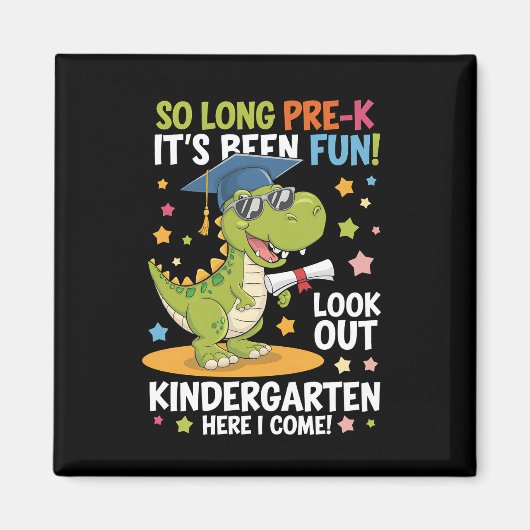 Pre K Graduate Kindergarten Dinosaurier T Rex Magnet (Vorne)