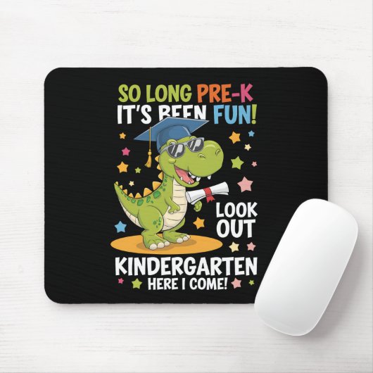 Pre K Graduate Kindergarten Dinosaurier T Rex Mousepad (Mit Mouse)