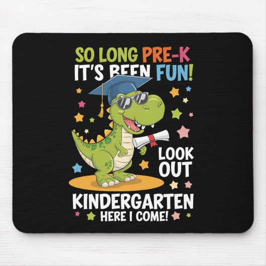 Pre K Graduate Kindergarten Dinosaurier T Rex Mousepad (Vorne)