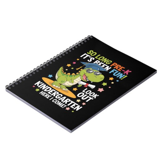 Pre K Graduate Kindergarten Dinosaurier T Rex Notizblock (Linke Seite)