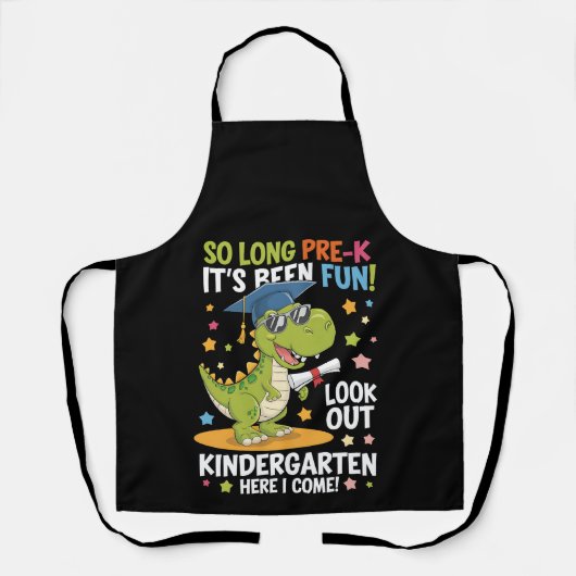 Pre K Graduate Kindergarten Dinosaurier T Rex Schürze (Vorderseite)