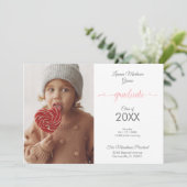 Pre-K Graduate Simple Children Photo Announcement (Stehend Vorderseite)