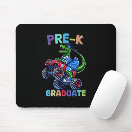 Pre-k Graduation Monster Truck Dinosaur Boys Kids Mousepad (Mit Mouse)
