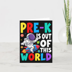 Pre-k ist aus dieser Welt Niedlicher Astronaut zur Karte
