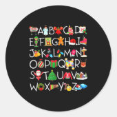 Pre-k Kindergarten Teachers Students Kids Christma Runder Aufkleber (Vorderseite)