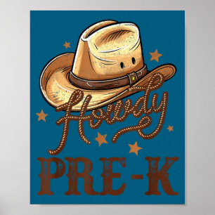 Pre K Land Hallo K Pre Western Rodeo Lehrer Hu Poster