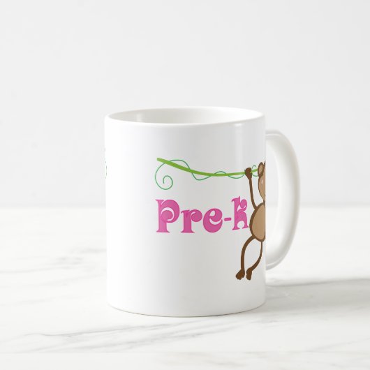 Pre-k Lehrer-Affe-Geschenk Kaffeetasse (VorderseiteRechts)