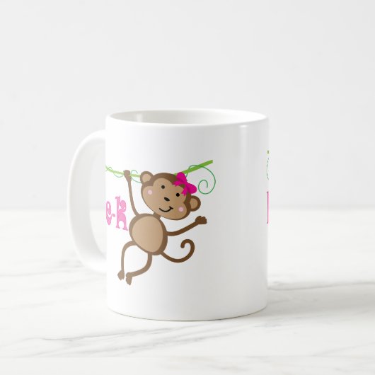 Pre-k Lehrer-Affe-Geschenk Kaffeetasse (Vorderseite Links)