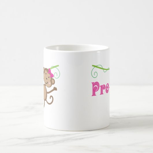 Pre-k Lehrer-Affe-Geschenk Kaffeetasse (Mittel)