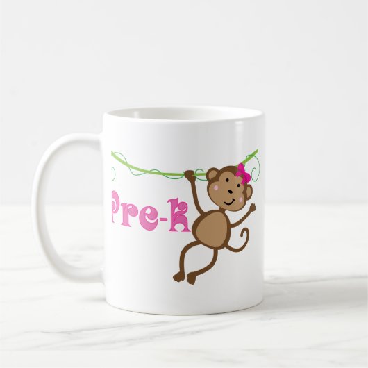 Pre-k Lehrer-Affe-Geschenk Kaffeetasse (Links)