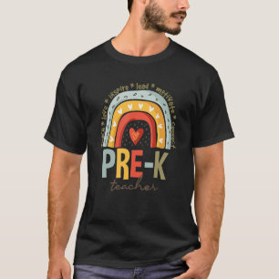 Pre-K-Lehrer Life Boho Rainbow Zurück zur Schule T-Shirt