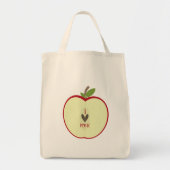 Pre-K Lehrer-Tasche - rotes Apple halb Tragetasche (Vorne)