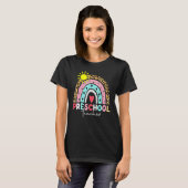 Pre-K-Lehrer Teach Preschool Boho Rainbow Leopard T-Shirt (Vorne ganz)