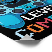 Pre-k Level Complete Video Gamer Boy Graduation  Poster (Ecke)