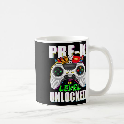 Pre-k Level Unlocked Gamer First Day Of School Boy Kaffeetasse (Rechts)