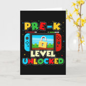 Pre-k Level Unlocked Video Gamer Boys Kids Ck To S Karte (Gelbe Blume)
