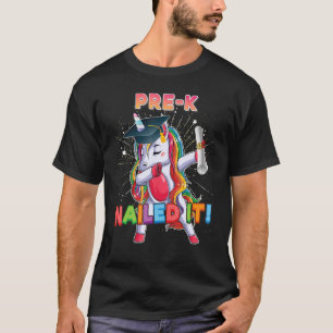 Pre K nagelte es letzten Tag der Schule Unicorn Da T-Shirt