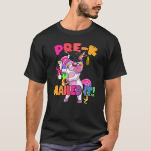 Pre-K Nails It Flossen Einhorn Abschluss Girl T-Shirt