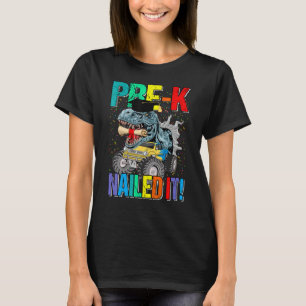 Pre K Nails It Monster Truck Dinosaurier T-Shirt