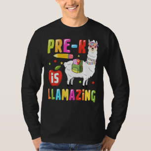 Pre K No ist Llamazing Lama Students First Day of T-Shirt