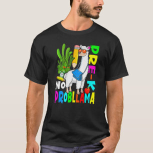 Pre K No Prob Llama Zurück zur Schule Erster Tag 2 T-Shirt