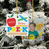 Pre-K Preschool Keepake Apple Crayon Pencil Foto Keramikornament