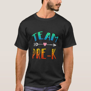 Pre K Rocks Team Pre K Teacher Student Arrow Niedl T-Shirt