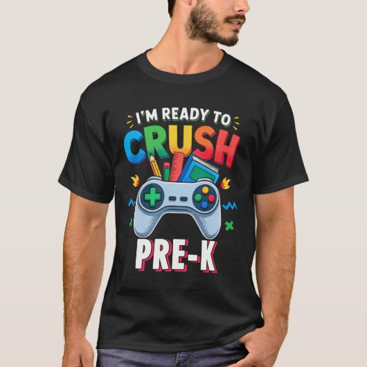 Pre-k Shirt For Boys Video Game Ck To School First (Vorderseite)