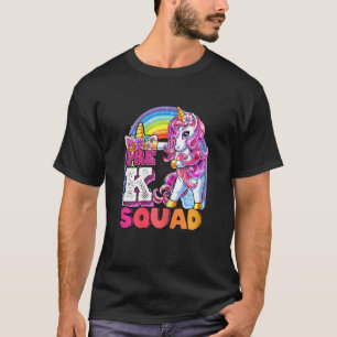 Pre K Squad Dabbing Unicorn zurück zu Schulmädchen T-Shirt