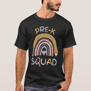 Pre K Squad Niedlich Retro Zurück zu Schulmädchen T-Shirt