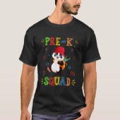 Pre-K Squad Panda Back To School T-Shirt (Vorderseite)